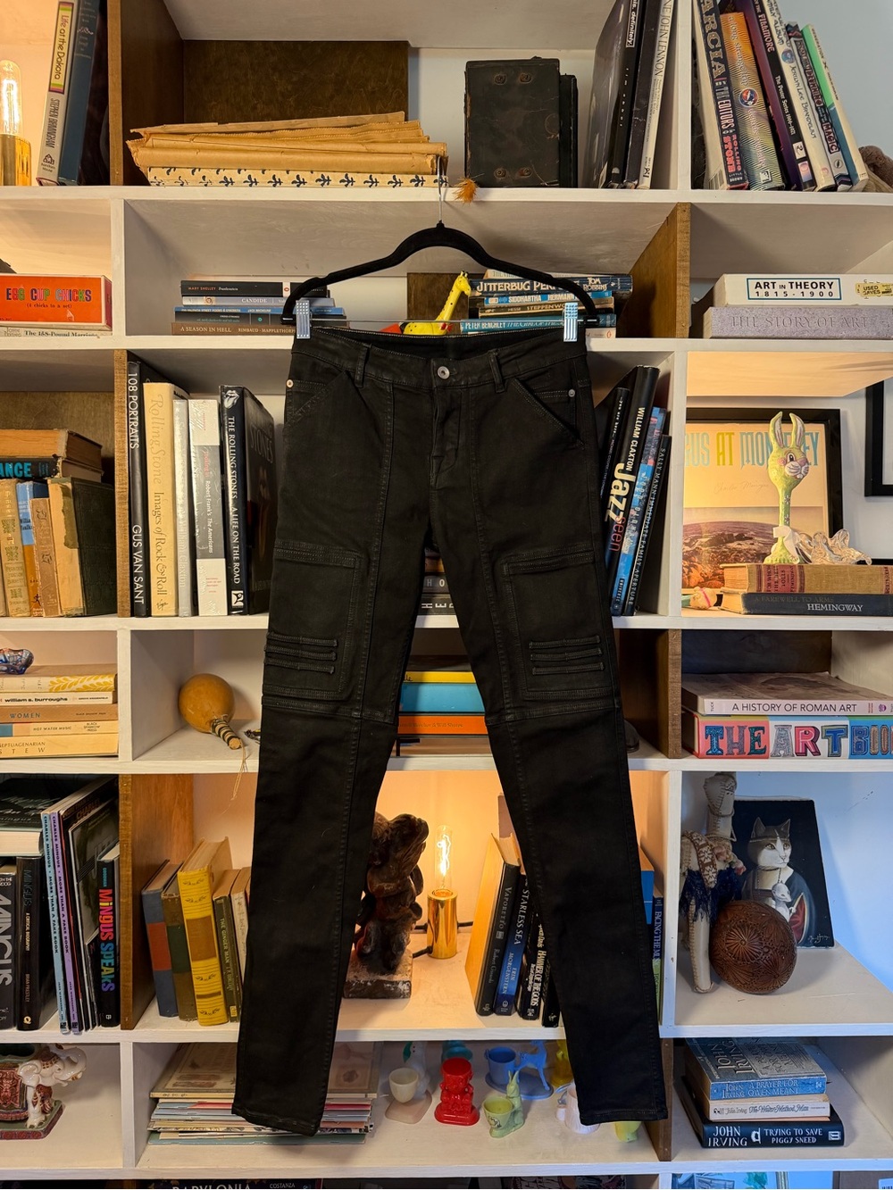 Rick Owens DRKSHDW Black Men’s Skinny Moto Jeans